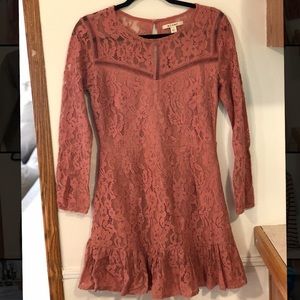 Blush/Mauve Lace Dress